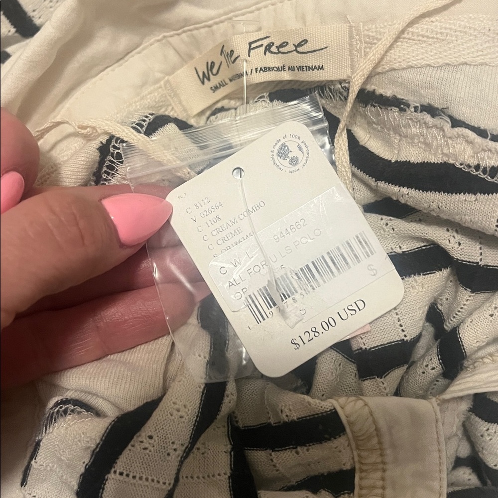 NWT FREE PEOPLE ALL FOR U LONG SLEEVE POLO MSRP $128 - Picture 4 of 4